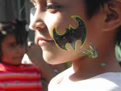 face paint bat